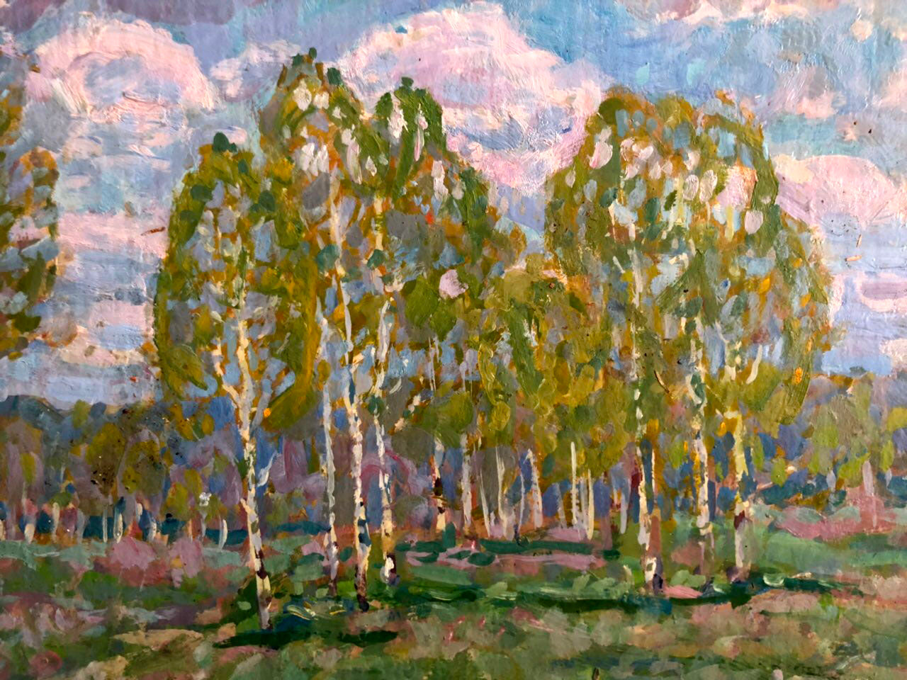 Oil painting In April Kolosovsky Georgiy Sergeevich