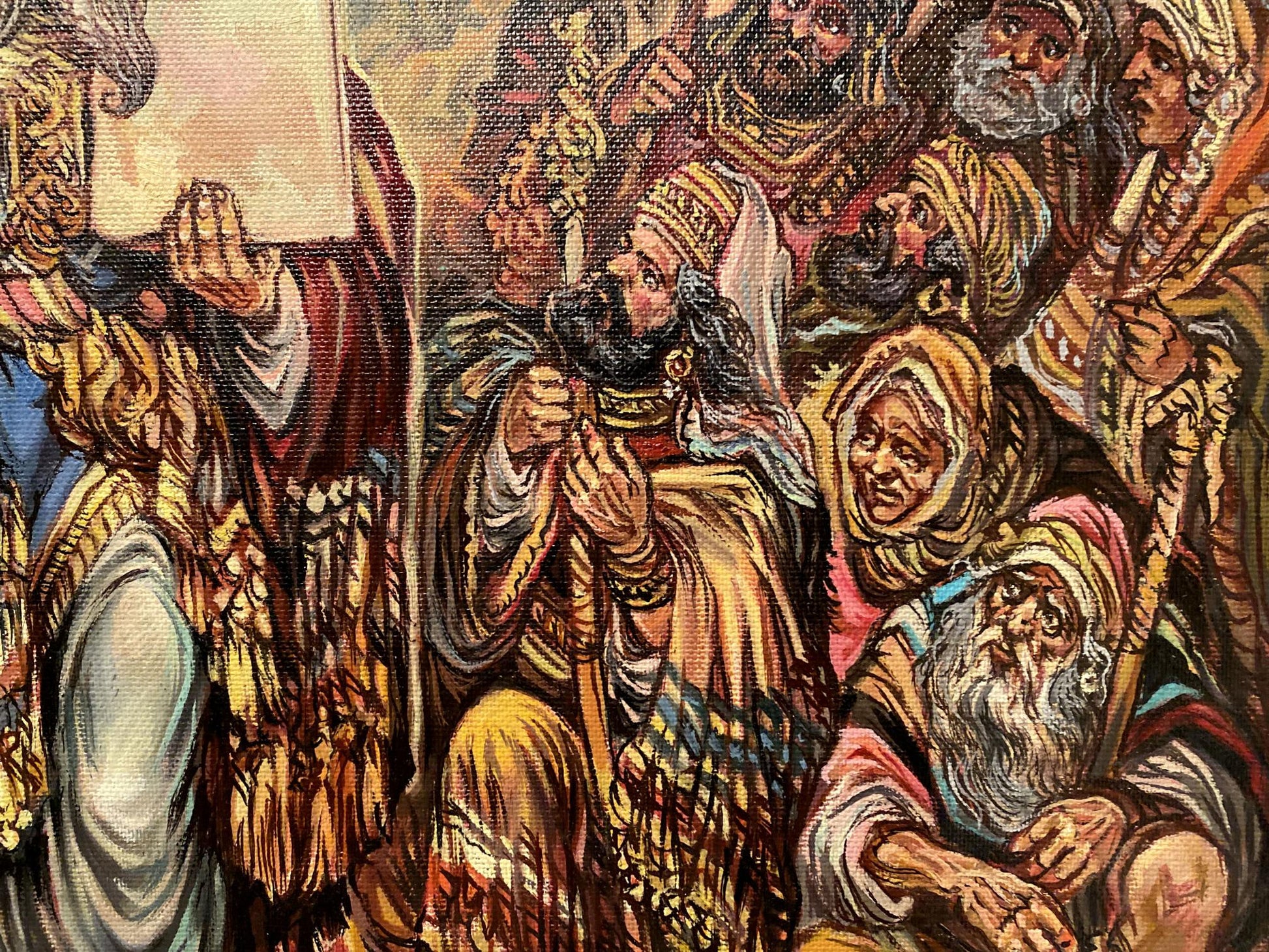 Litvinov's oil painting portrays the biblical figure of Moses