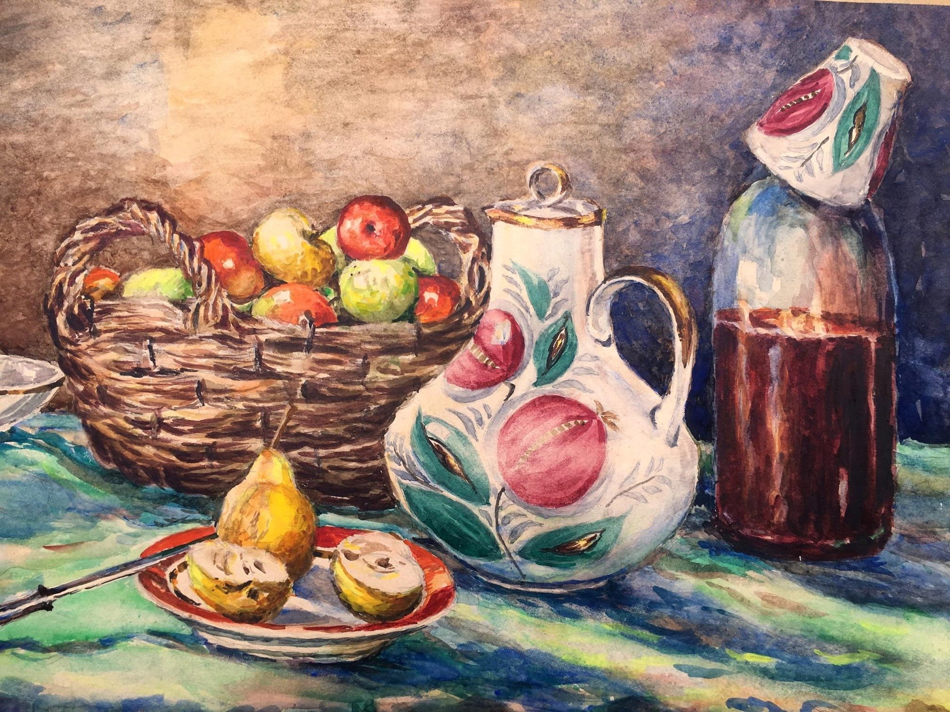 Still Life in the Kitchen portrayed in oil by A.G. Cherkas