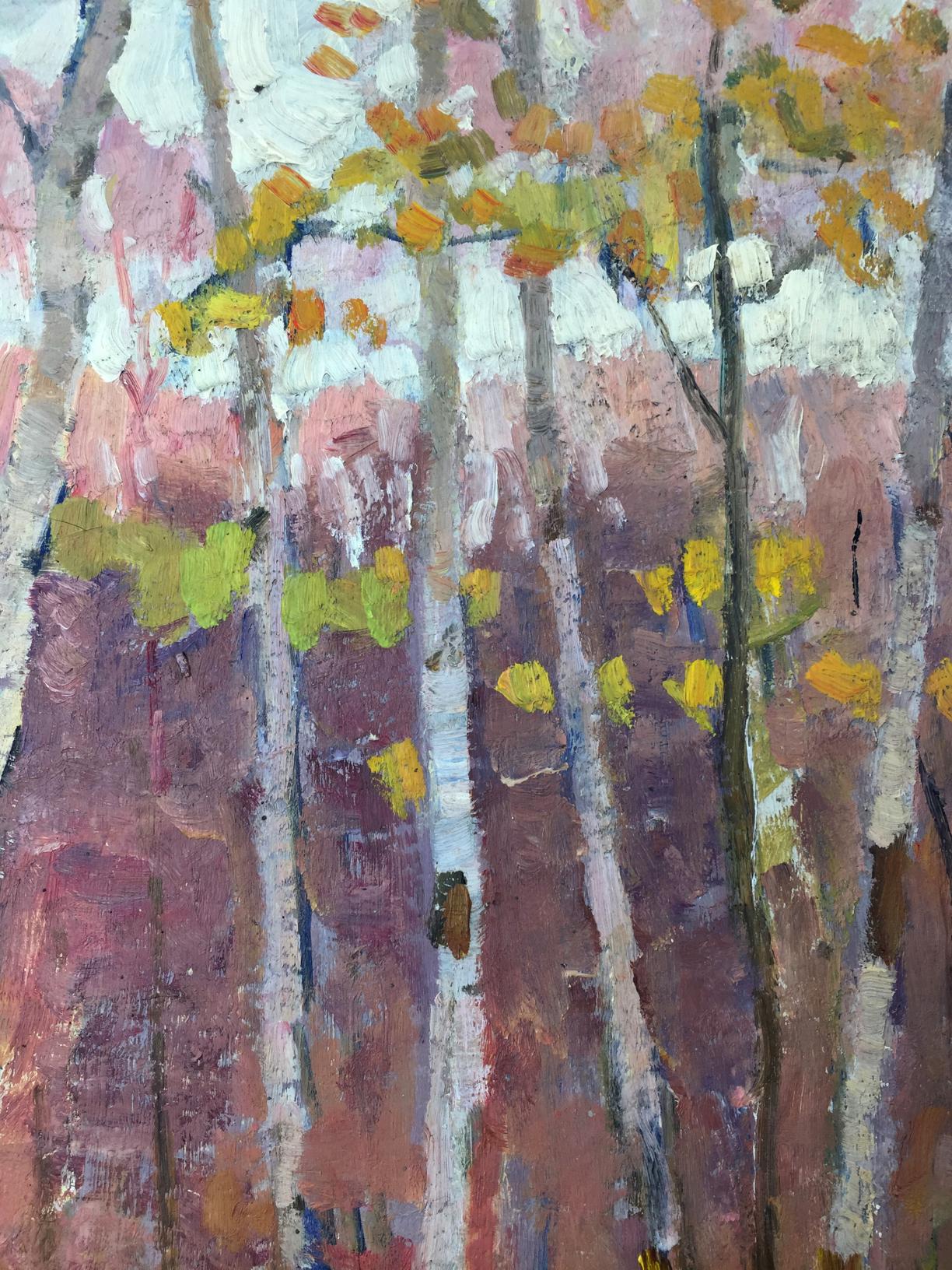Oil painting Birch Grove Khrustalenko Nikolay Alexandrovich