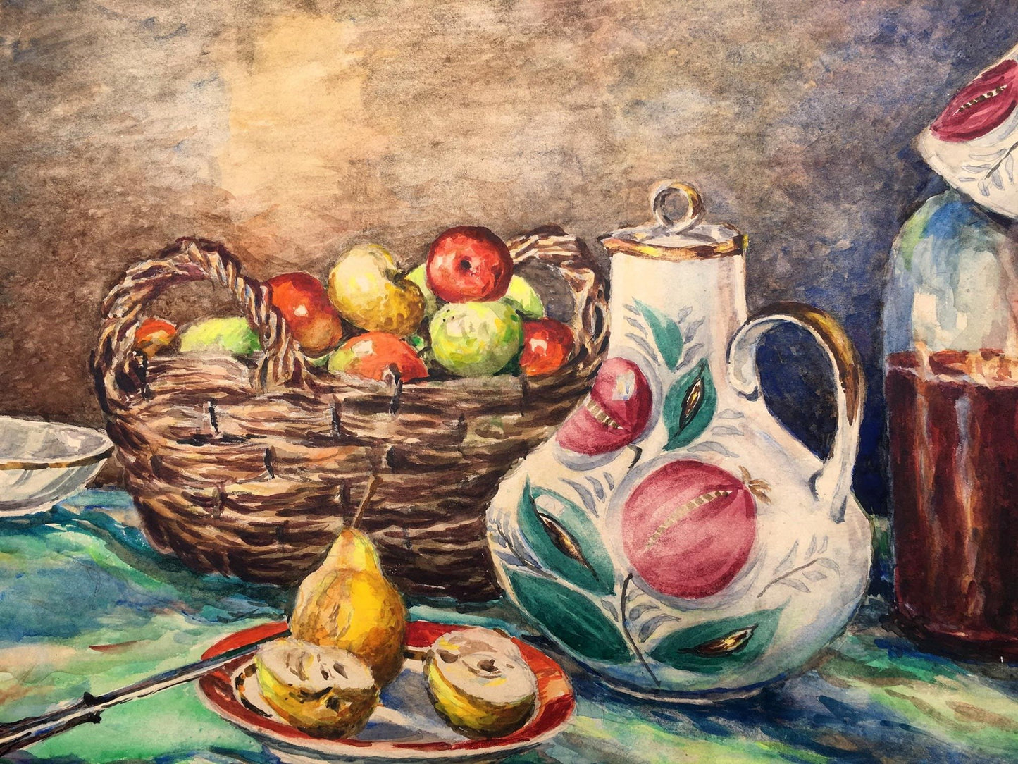 A.G. Cherkas' oil painting showcases a vibrant still life composition in the kitchen