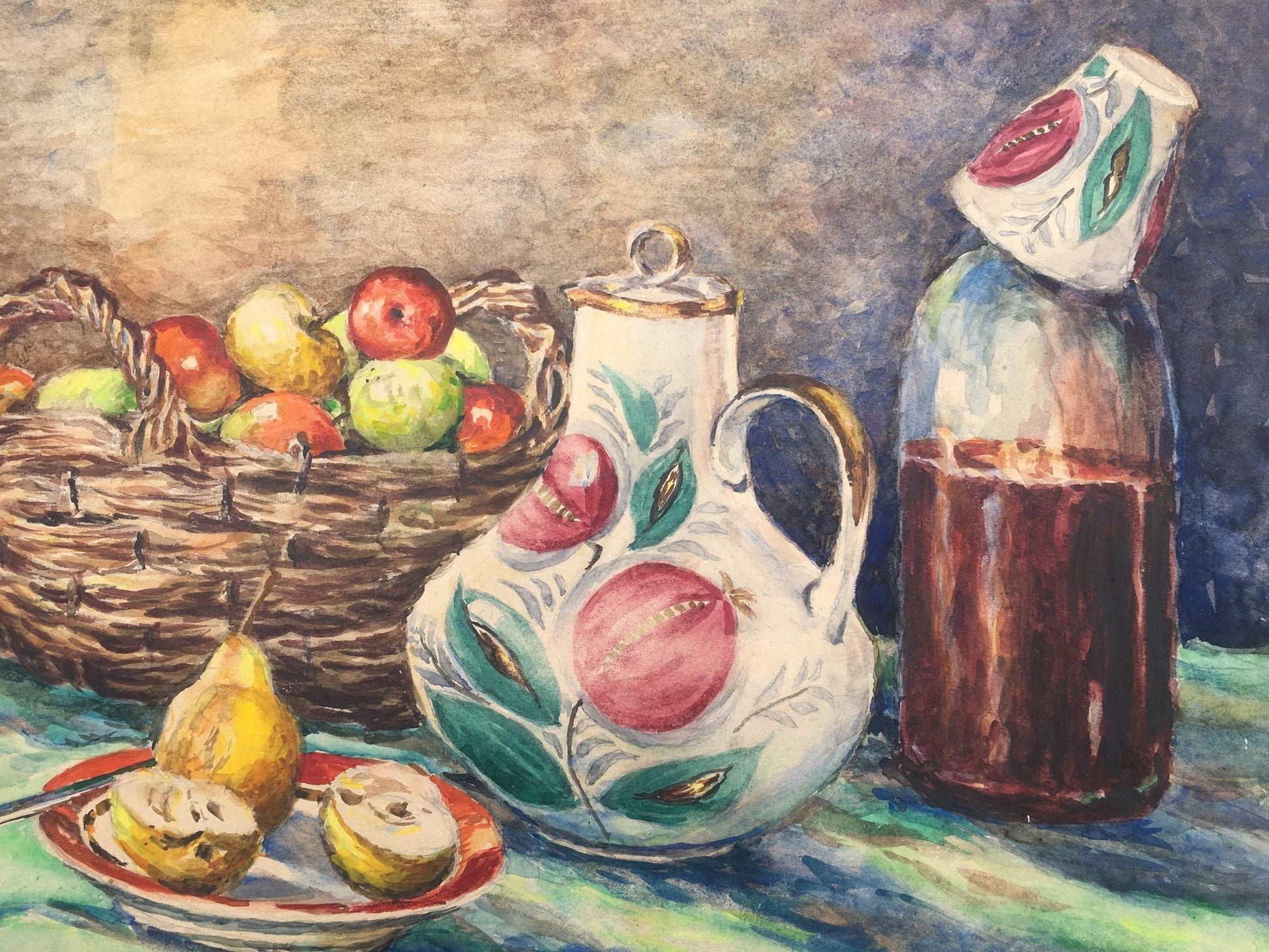 Still Life in the Kitchen depicted in meticulous detail through oil paints by A.G. Cherkas