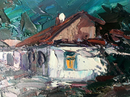 Oil painting Month night Alexander Nikolaevich Cherednichenko