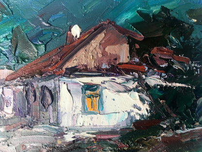 Oil painting Month night Alexander Nikolaevich Cherednichenko