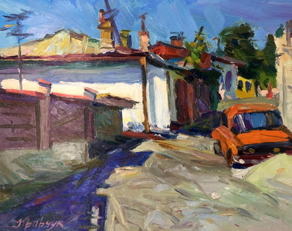 Oil painting Deserted street Kravchuk Roman Stepanovich