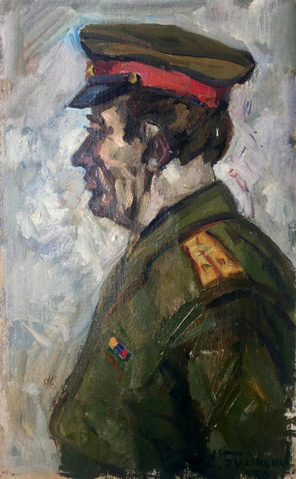 Oil painting Portrait of an officer Vladimir Budnikov