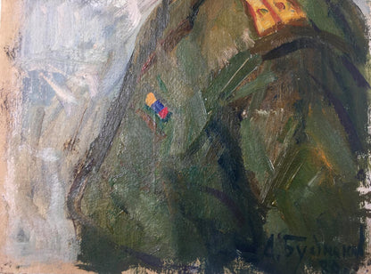 Oil painting Portrait of an officer Vladimir Budnikov