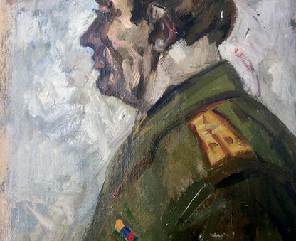 Oil painting Portrait of an officer Vladimir Budnikov