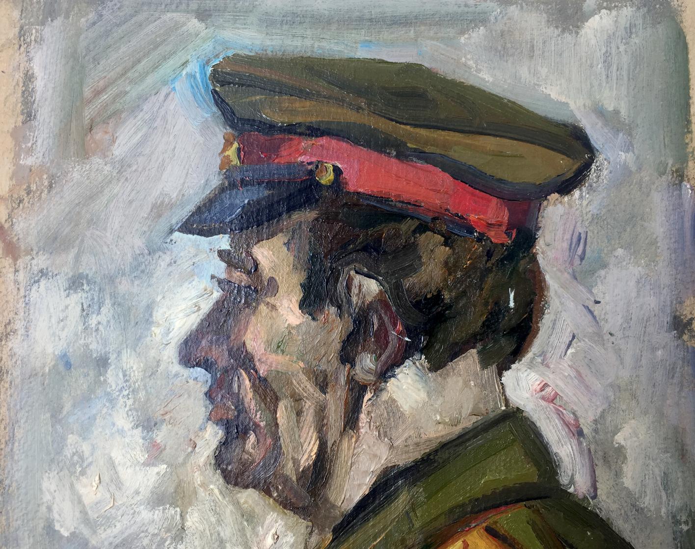 Oil painting Portrait of an officer Vladimir Budnikov