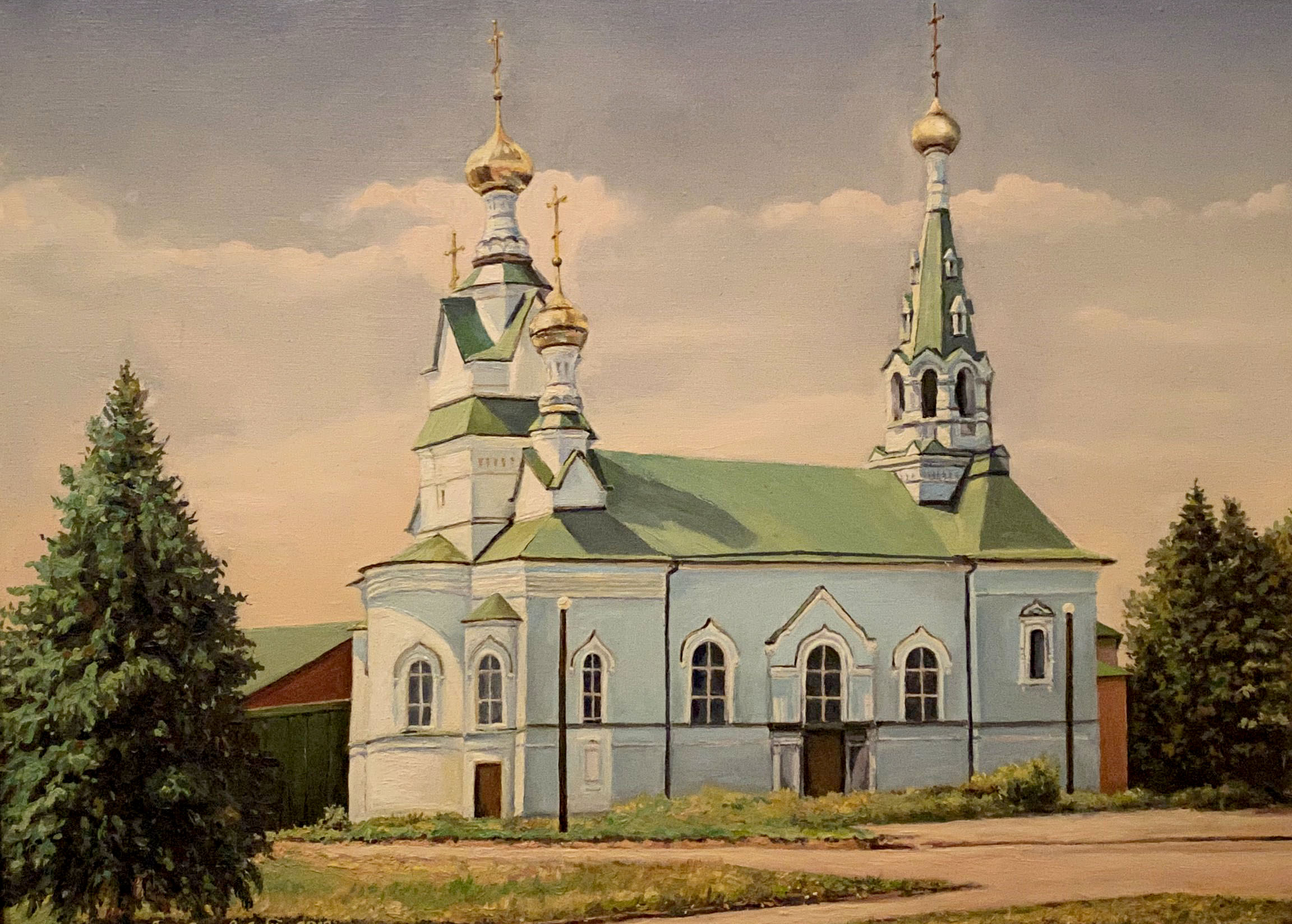 Oil painting Fraternal church Litvinov Arkady Petrovich