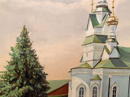 Oil painting Fraternal church Litvinov Arkady Petrovich