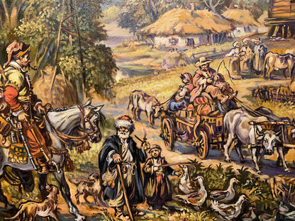 Oil painting On the outskirts of the village Alexander Arkadievich Litvinov