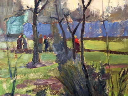 Oil painting In the park Evgeny Nikolaevich Tkachenko