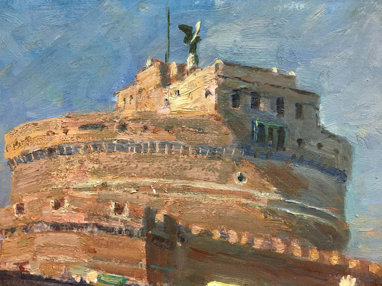 Oil painting Castle landscape Preobrazhenskiy Boris Vladimirovich