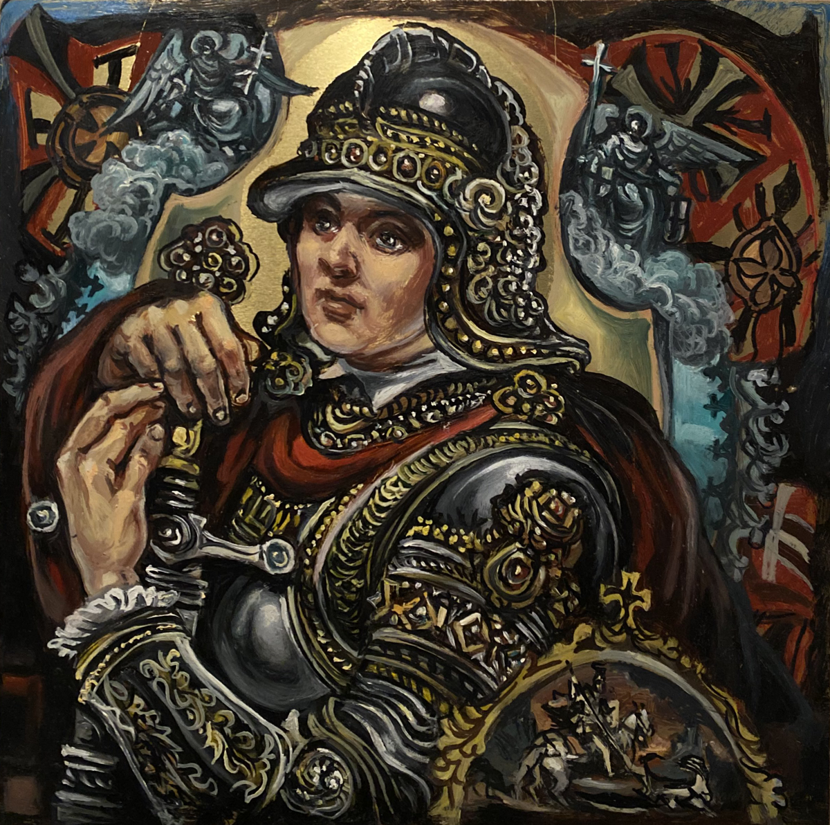 Oil painting St. George Alexander Arkadievich Litvinov