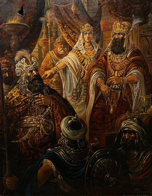 Oil painting Artaxers Aruan, Esther Alexander Arkadievich Litvinov