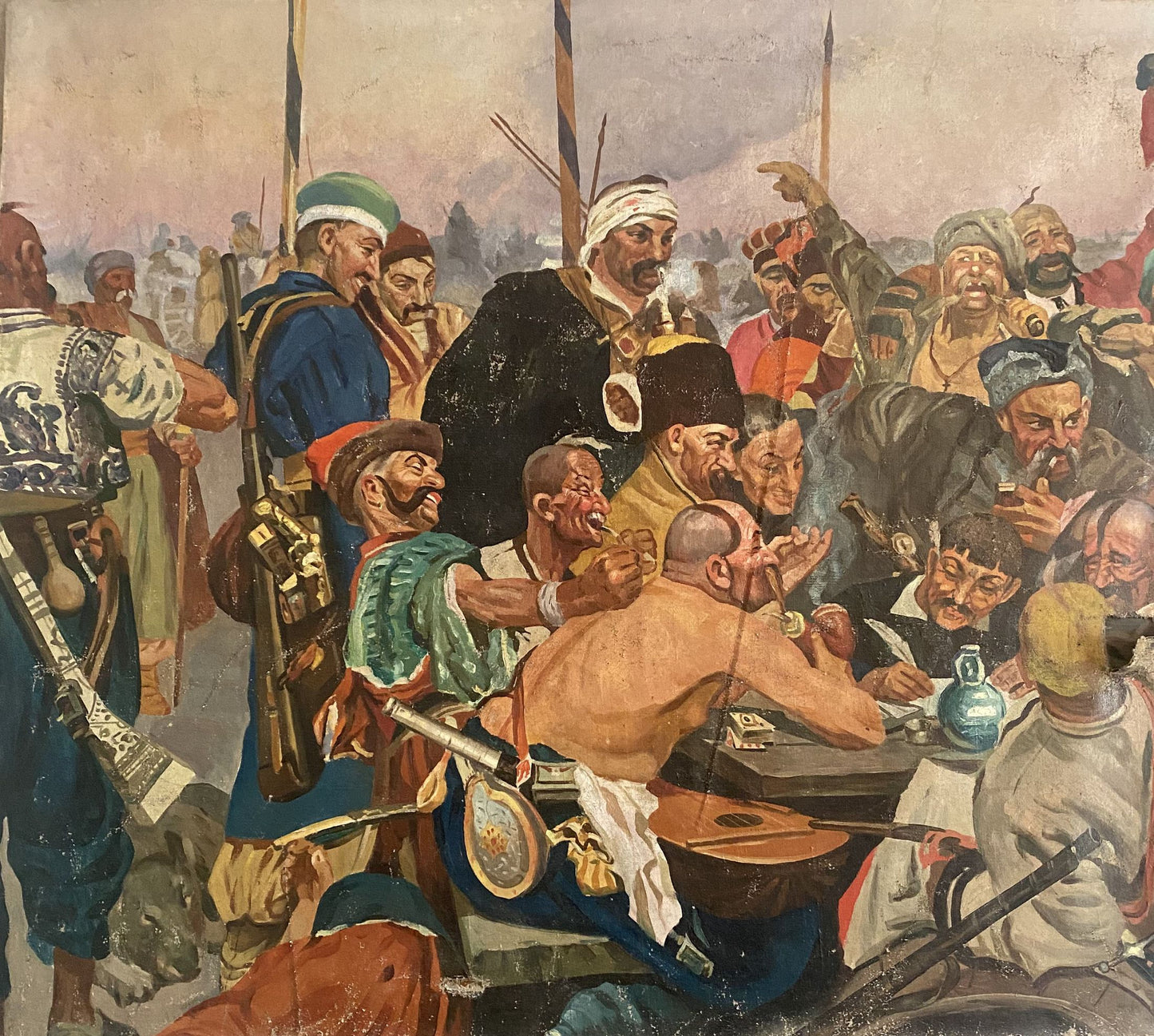 Oil painting Letter from the Cossacks to the Turkish Sultan Unknown artist