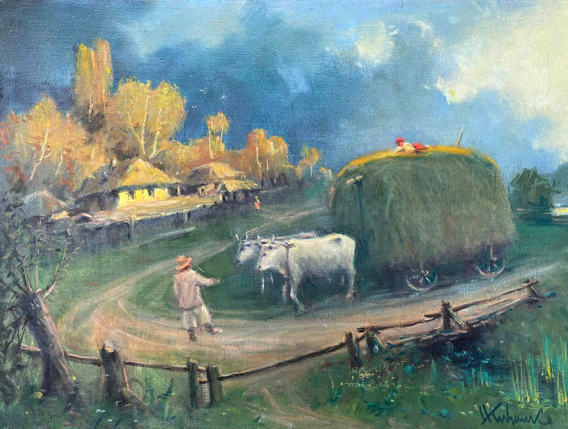 Oil painting From the haystack Nestor Mitrofanovich Kizenko