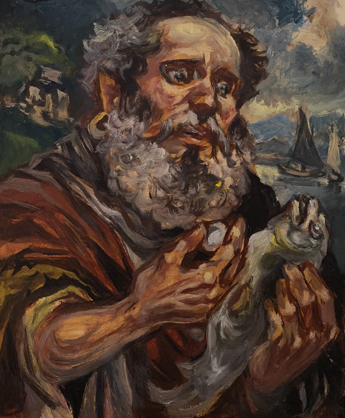 Oil painting Peter Alexander Arkadievich Litvinov