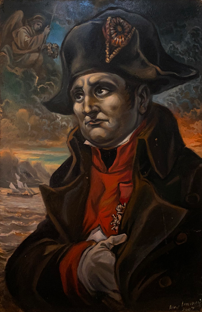 Oil painting Napoleon on St. Helena Alexander Arkadievich Litvinov