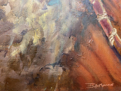 Abstract oil painting Lost memory Benfialov