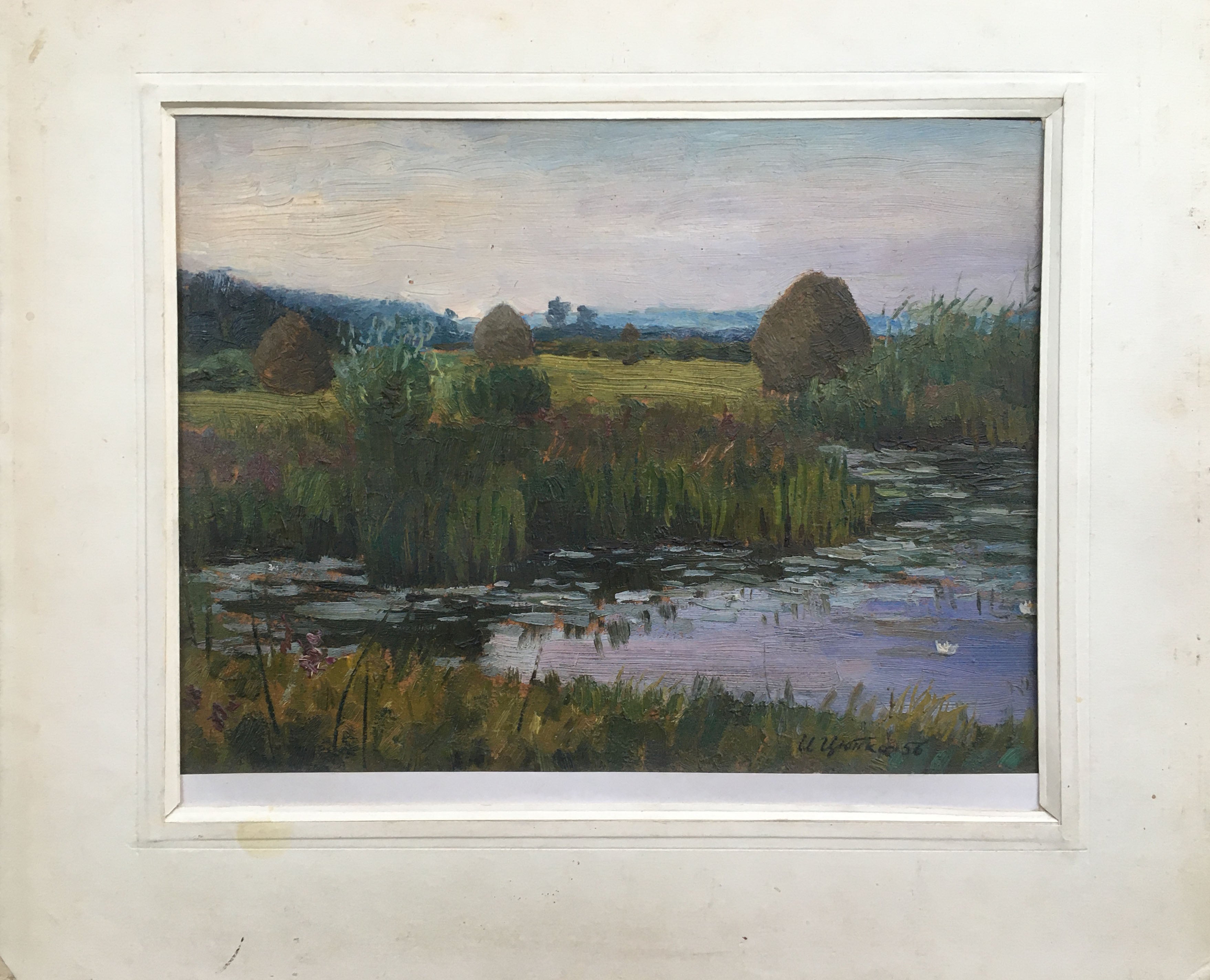 Oil painting Evening landscape Tsyupka Ivan Kirillovich