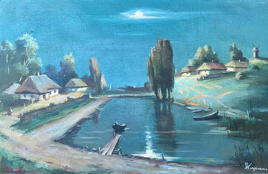 Oil painting Summer night Nestor Mitrofanovich Kizenko