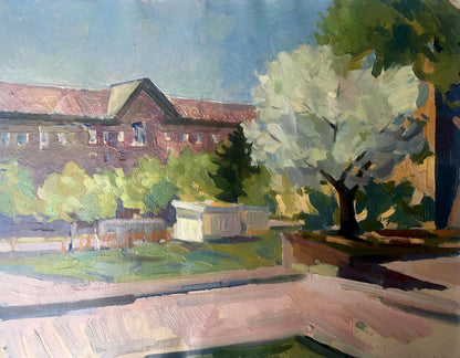 Oil painting City center Peter Dobrev