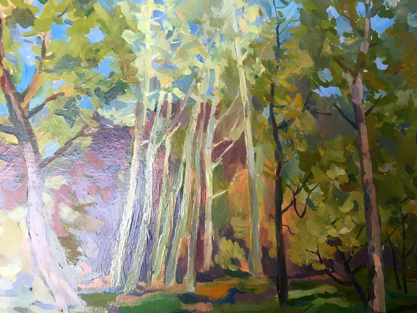 Oil painting Forest walk Peter Dobrev