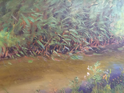 Ivan Kirillovich Tsyupka's oil painting depicts a swamp