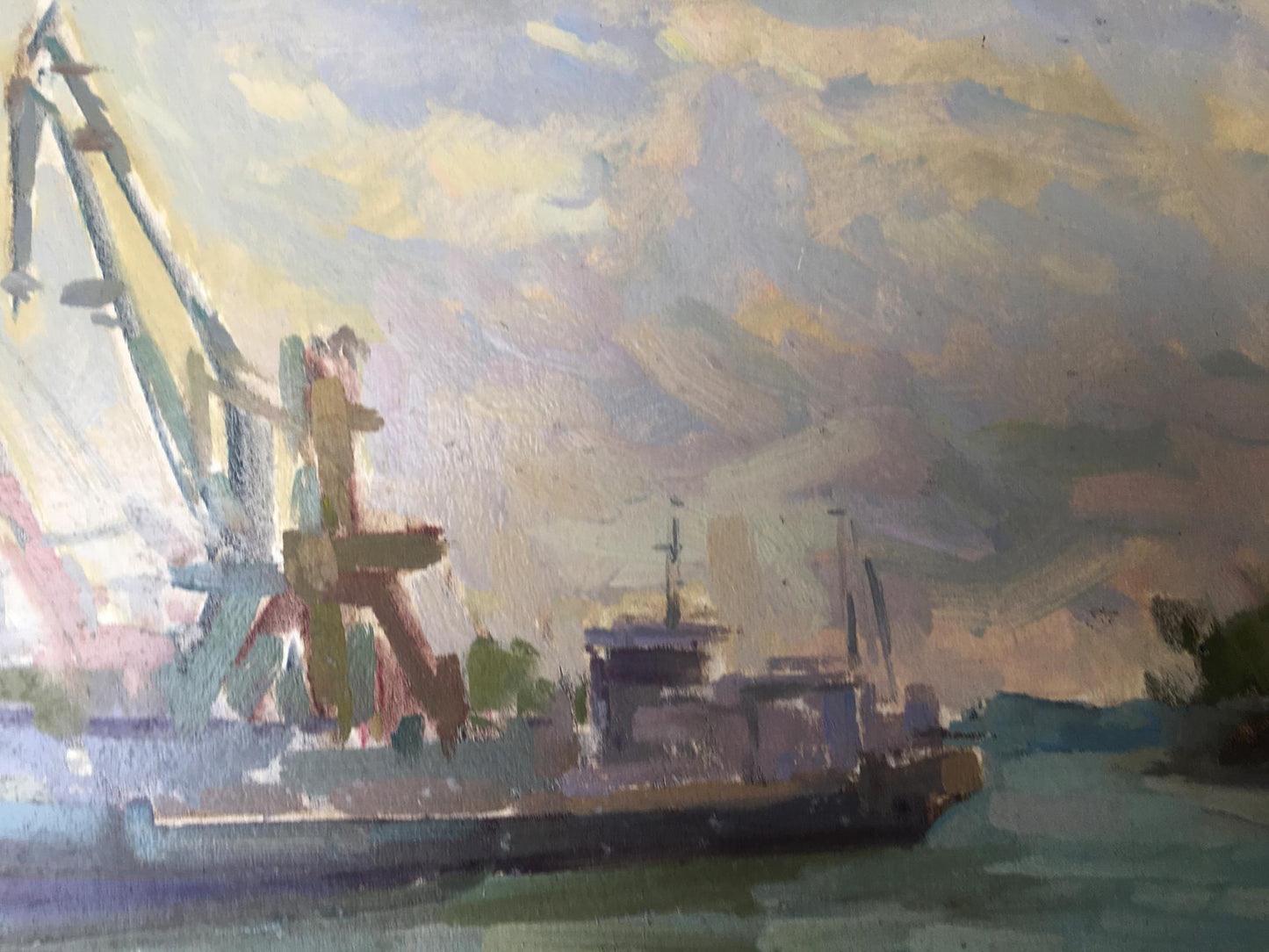 Oil painting port