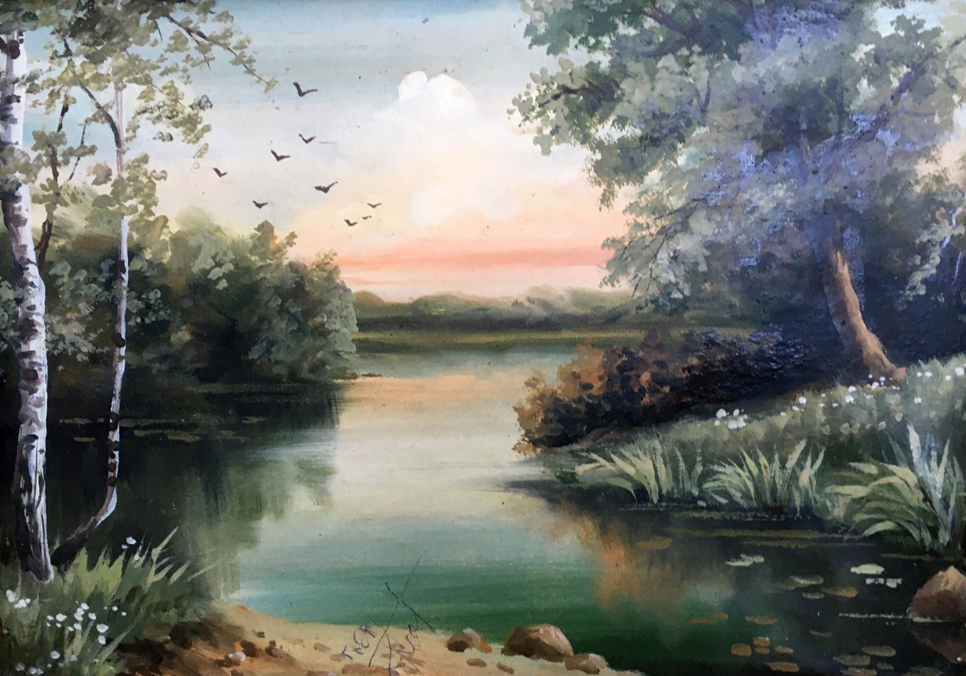 Boroshnev M.'s oil painting captures the essence of a serene summer day