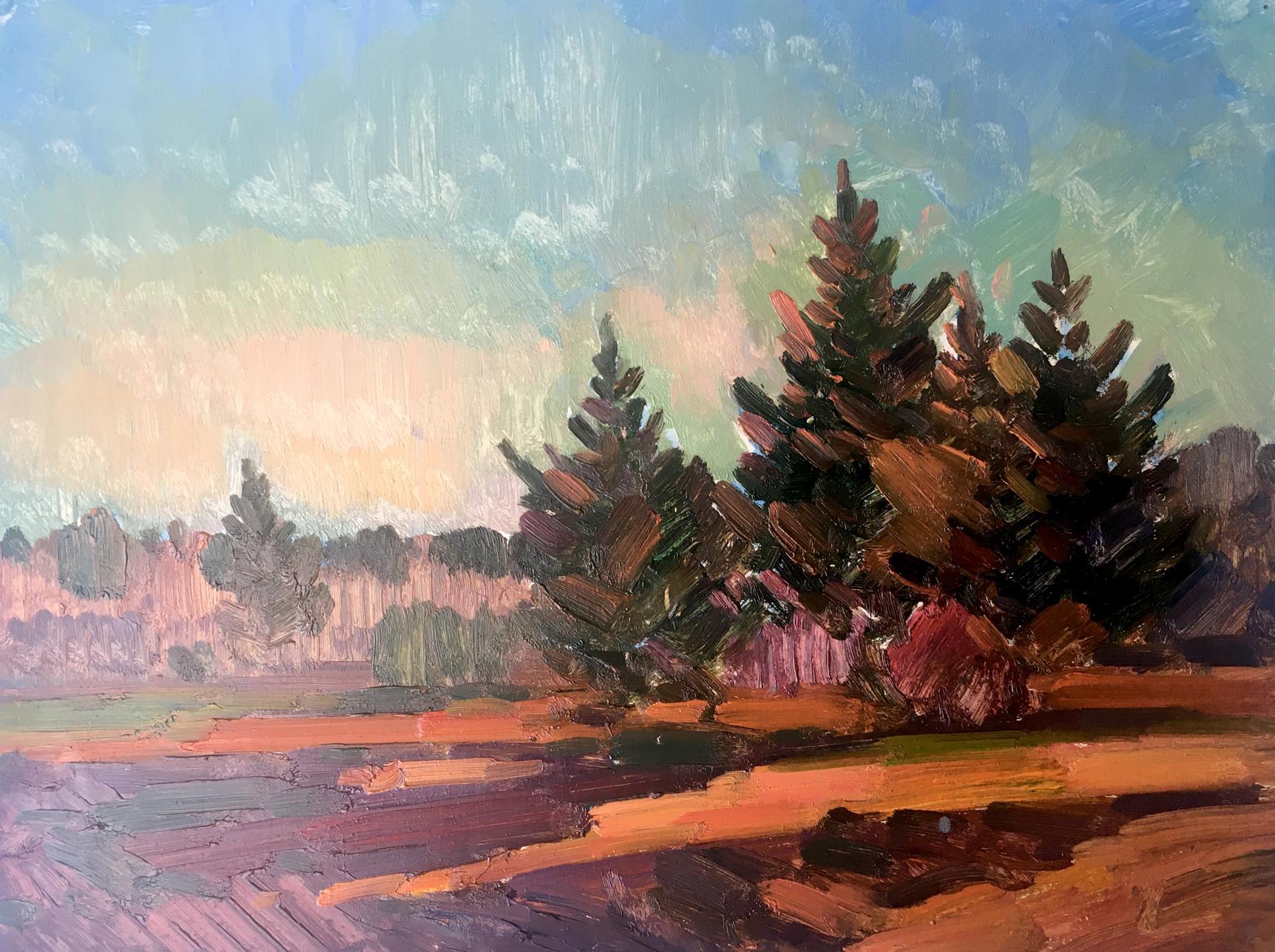 Oil painting Autumn's Edge Peter Dobrev
