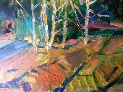 Oil painting Forest landscape Peter Dobrev