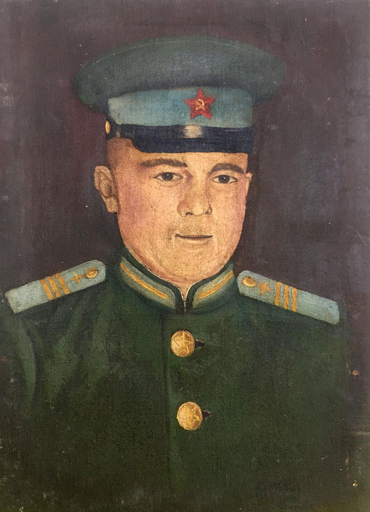 Oil painting Soldier portrait Ivanenko Vladimir Mikhailovich