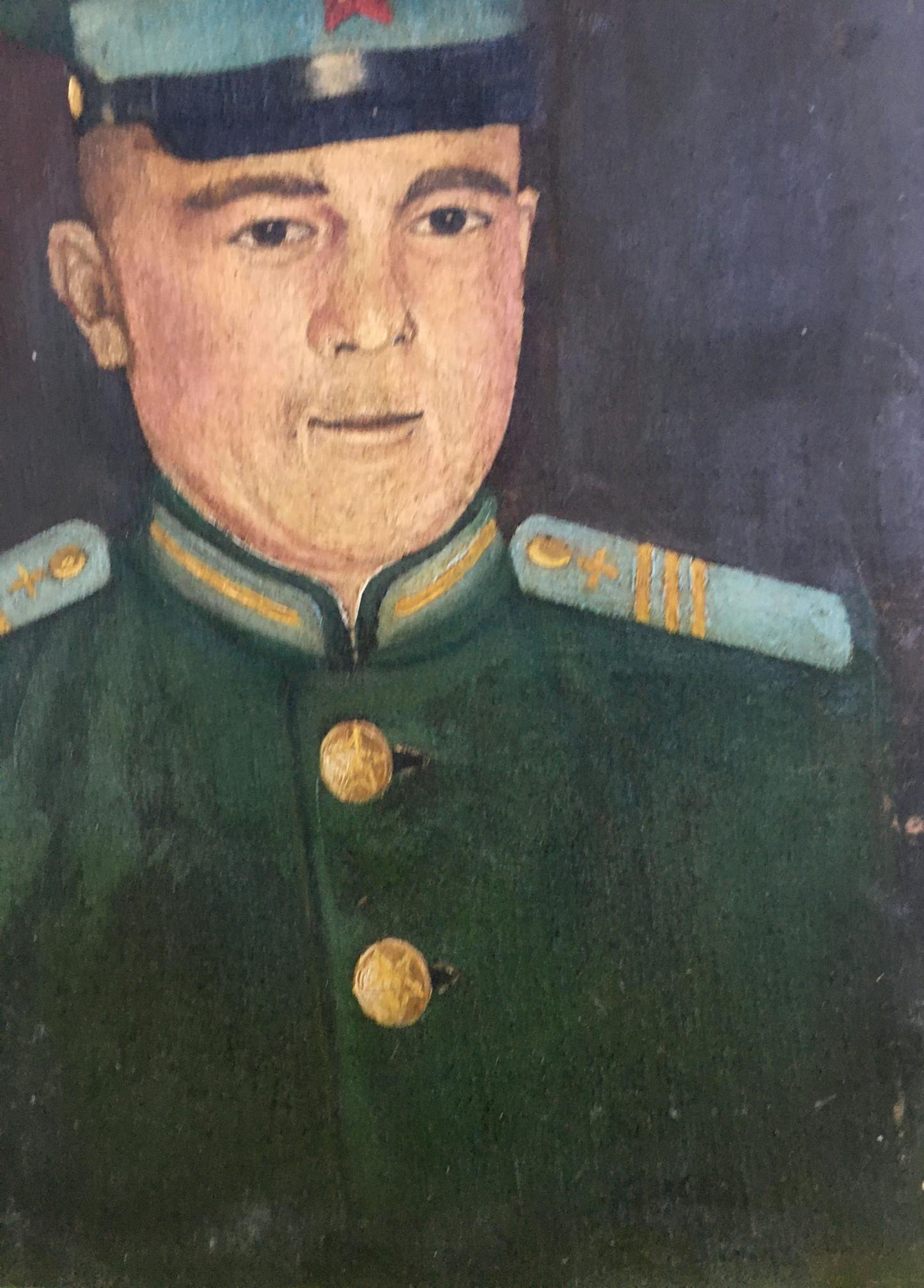 Oil painting Soldier portrait Ivanenko Vladimir Mikhailovich