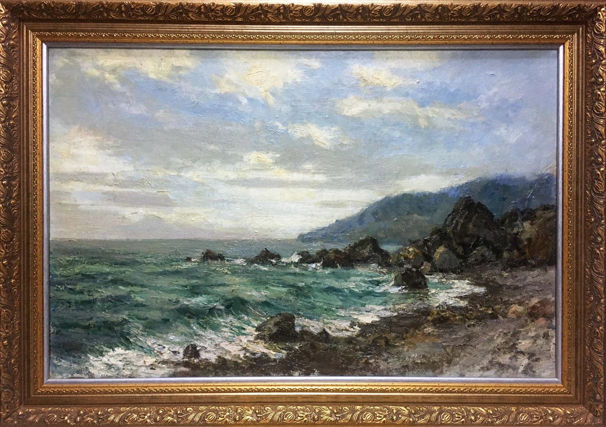 Oil painting Sea Ivan Filippovich Titov