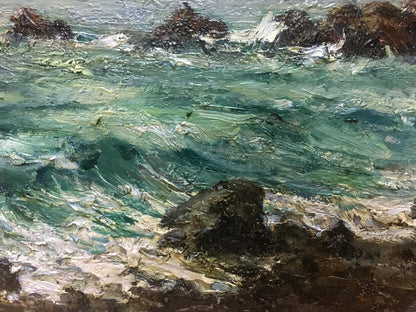 Oil painting Seaside scene painted by Ivan Filippovich Titov