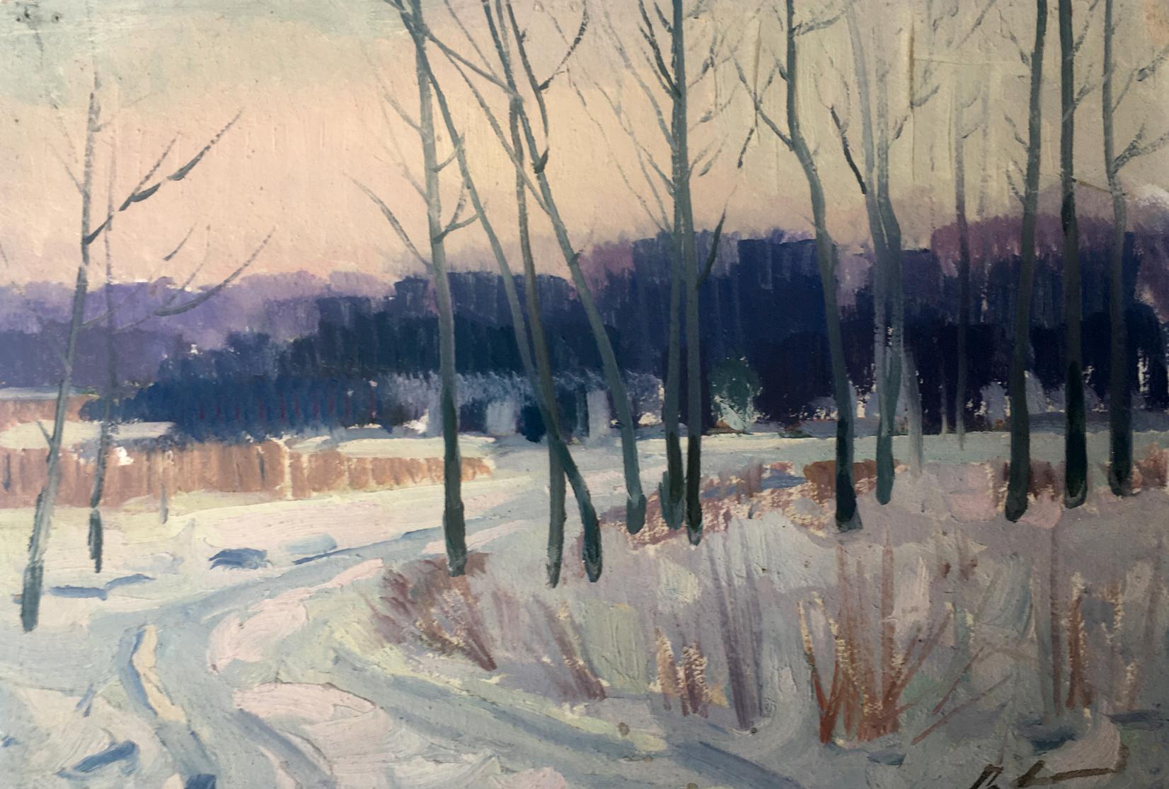 oil painting winter landscape buy