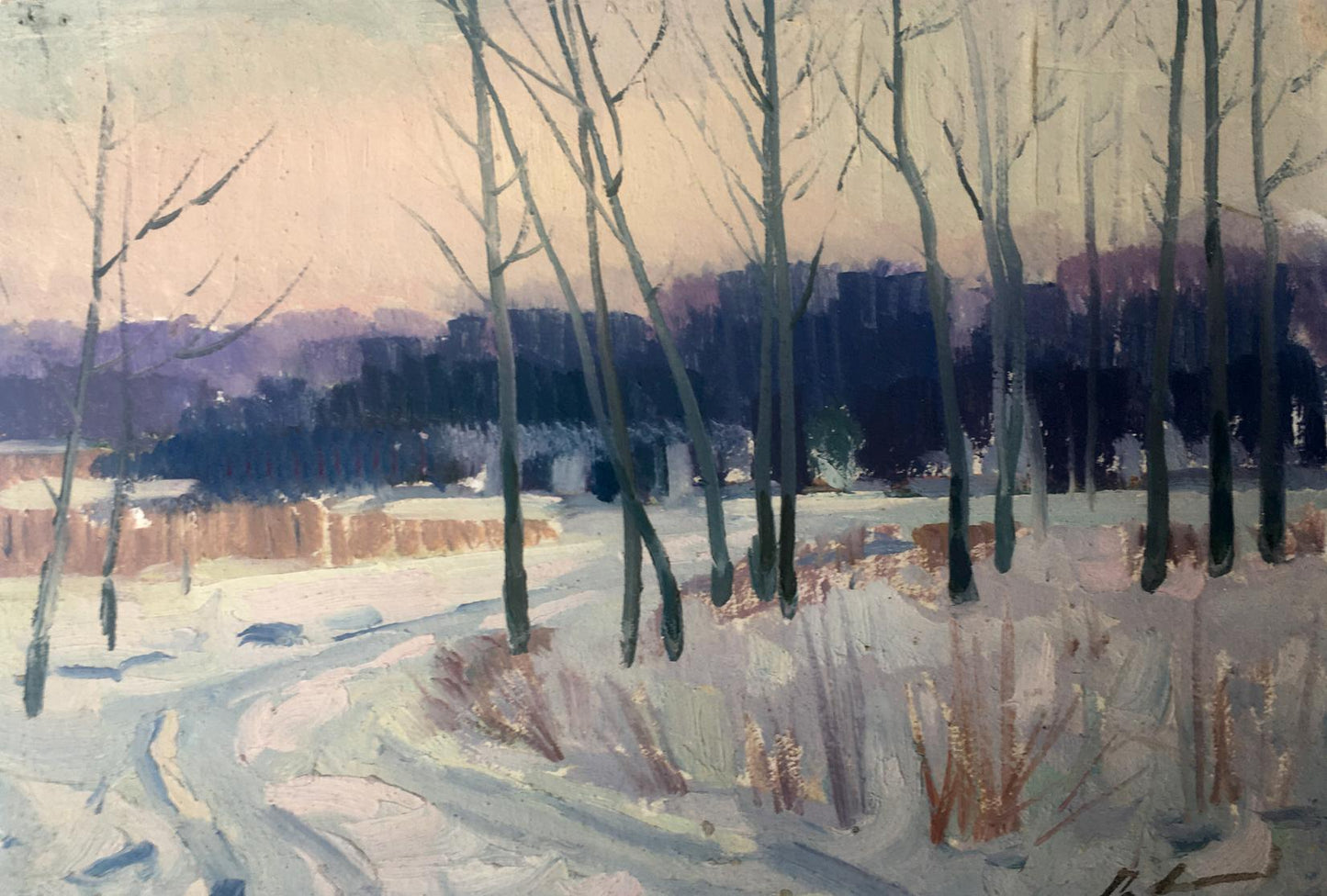 oil painting winter landscape buy