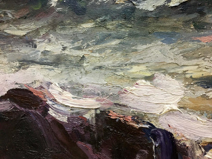 Oil painting Impending storm S. Sokolov