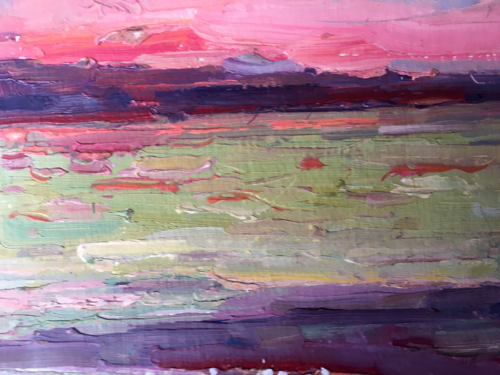 Oil Painting Sunset Landscape 