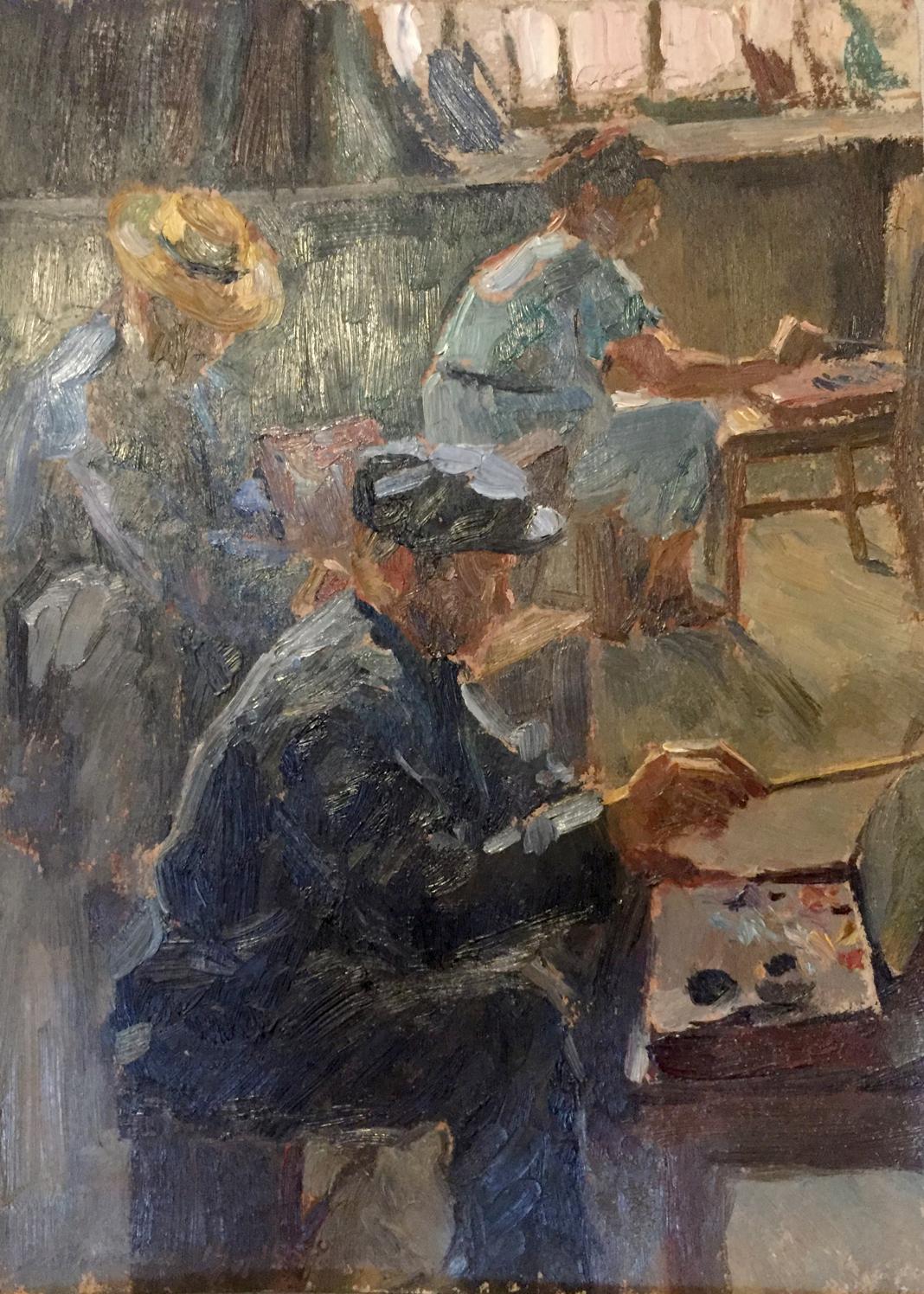 Oil painting In workshop Tkachenko Evgeny