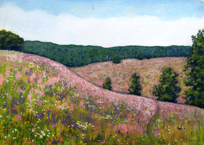 Watercolor painting Forest landscape Tsyupka Ivan Kirillovich