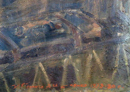 Social realism oil painting Goodbye Shusha Berkuta Kommunar Savelievich Nikolenko Alexander Vasilievich