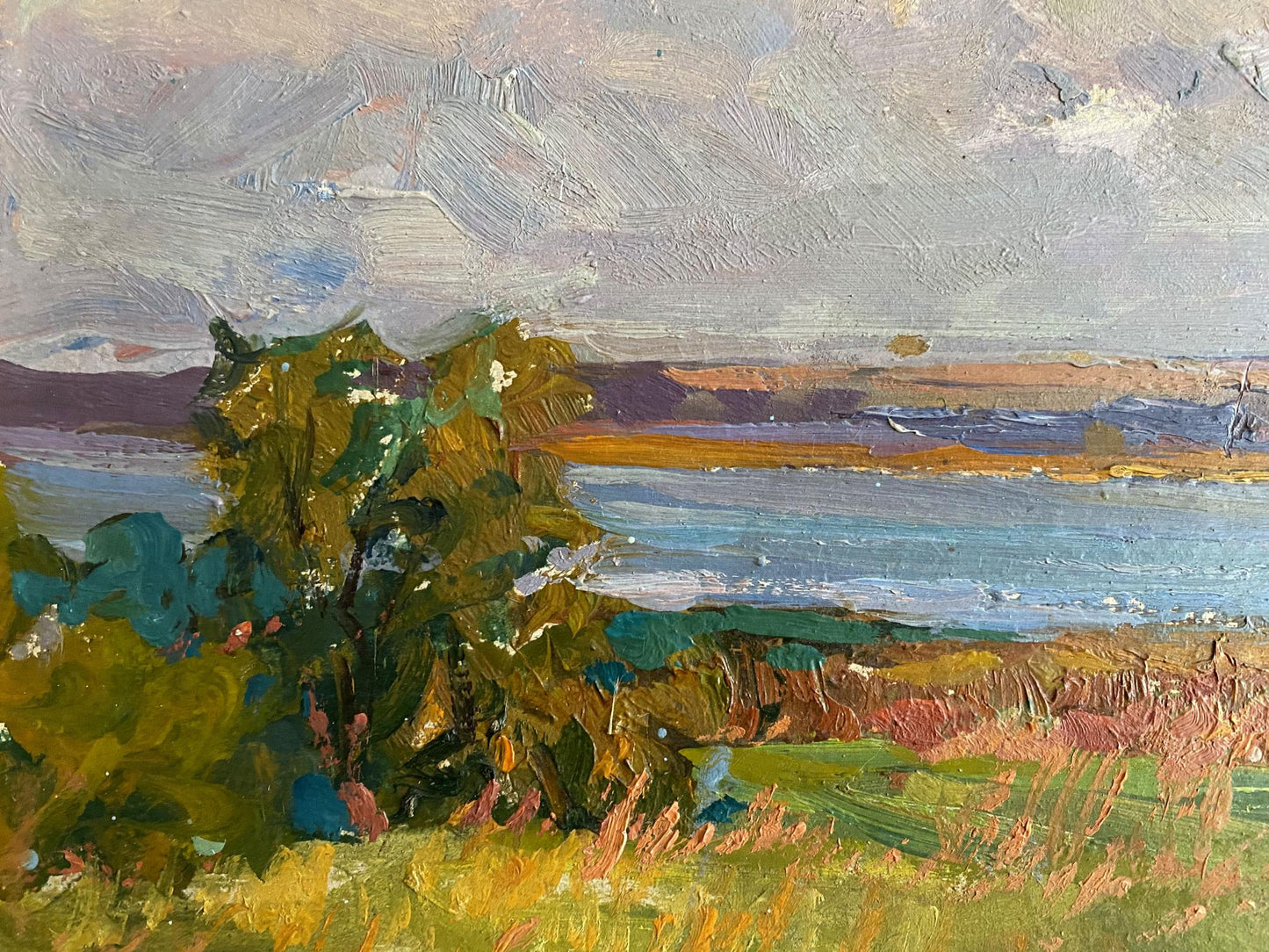 Oil painting Quiet evening Fomin Anatoly Nikiforovich