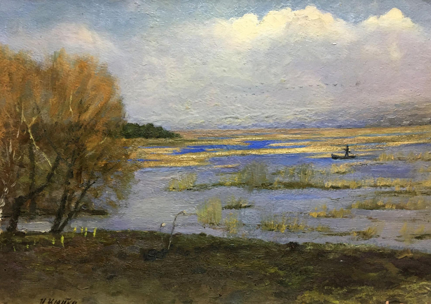 Oil painting Spring flood Tsyupka Ivan Kirillovich