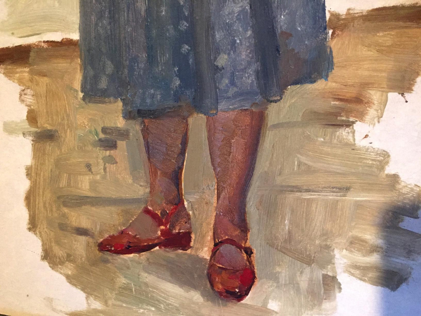 Oil painting Portrait of an old woman Leonid Mikhailovich Stil'