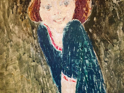 Oil painting Joyful girl