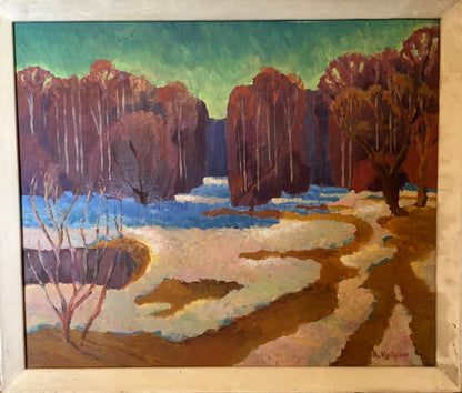 Oil painting Boiling snow Vasily Kudrin